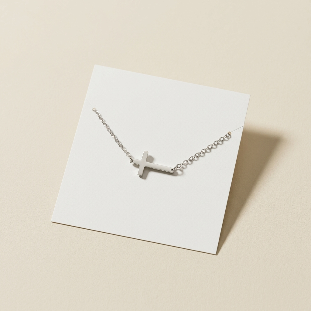 Side Cross Necklace