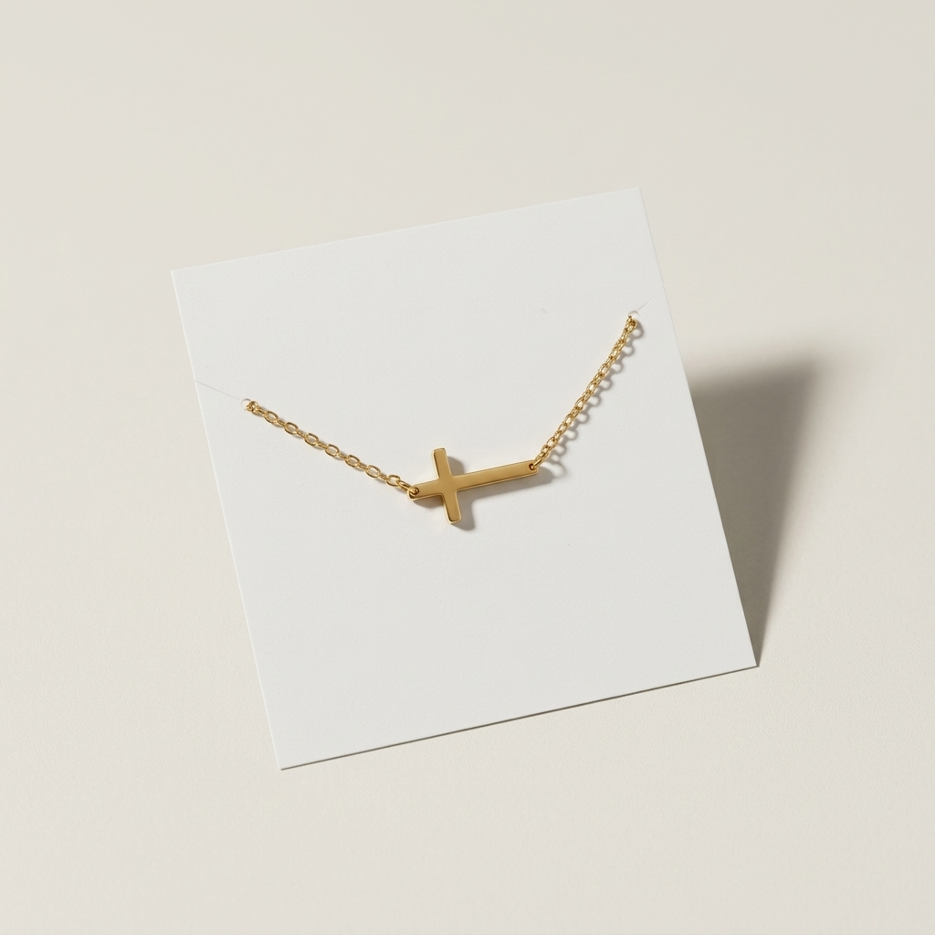Side Cross Necklace