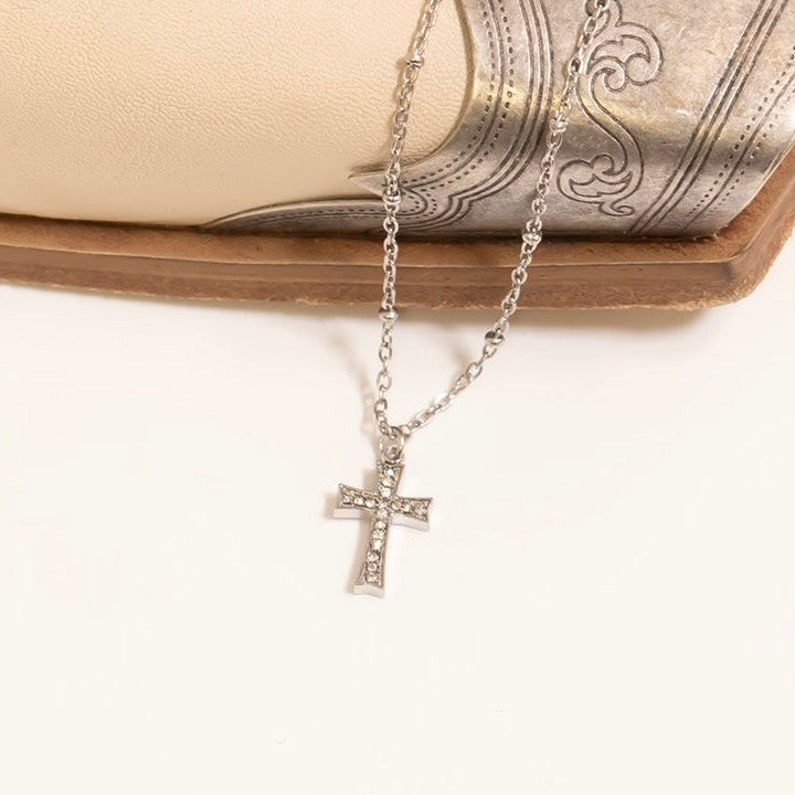Stone Cross Necklace