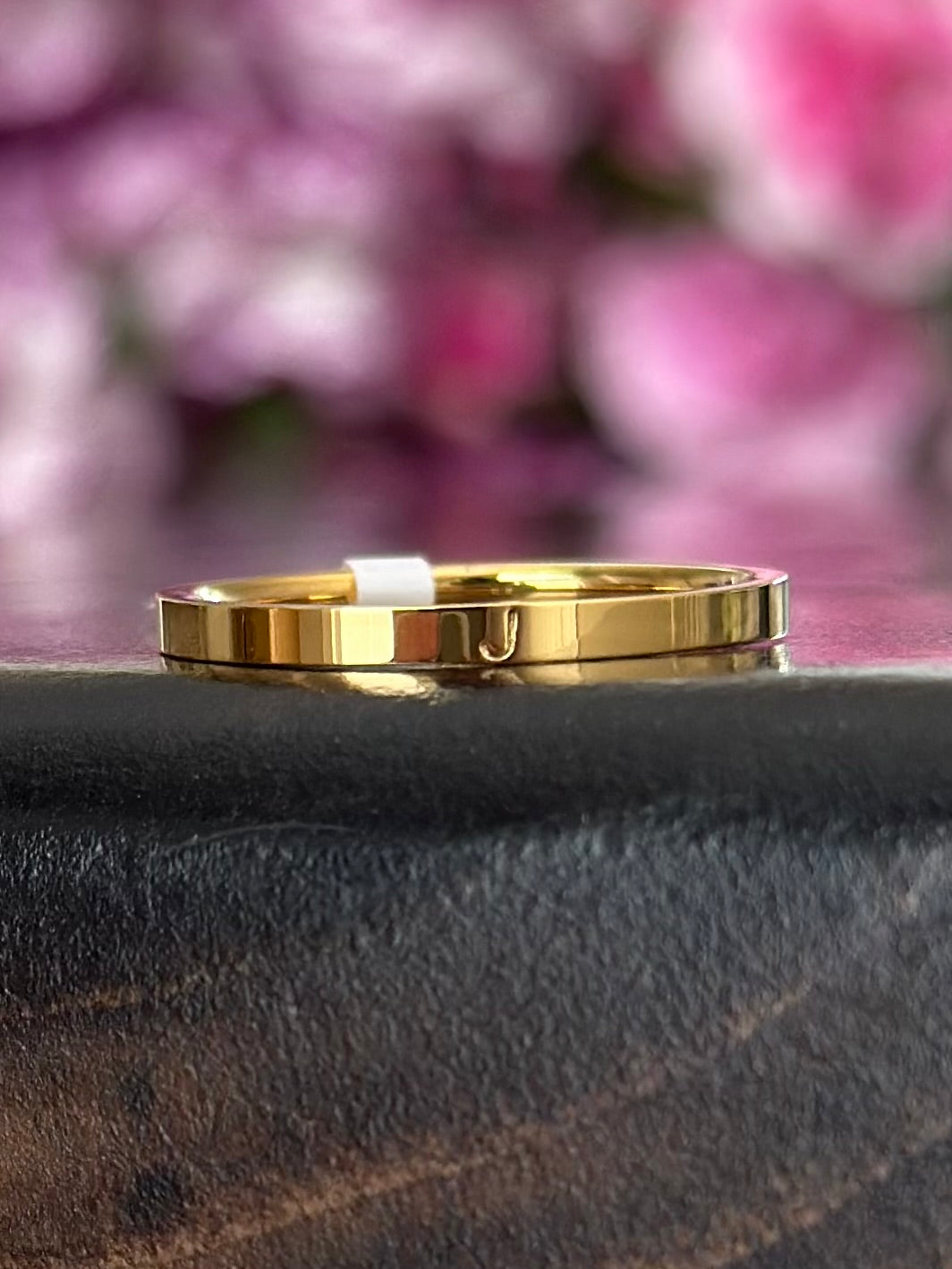2mm Dainty Personalized Stackable Name Ring (Larger Font)