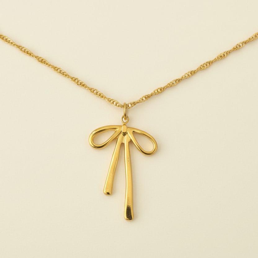 Ribbon Bow Necklace