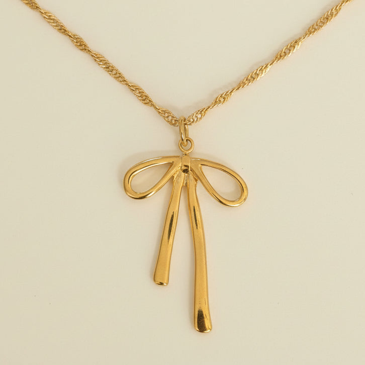 Ribbon Bow Necklace