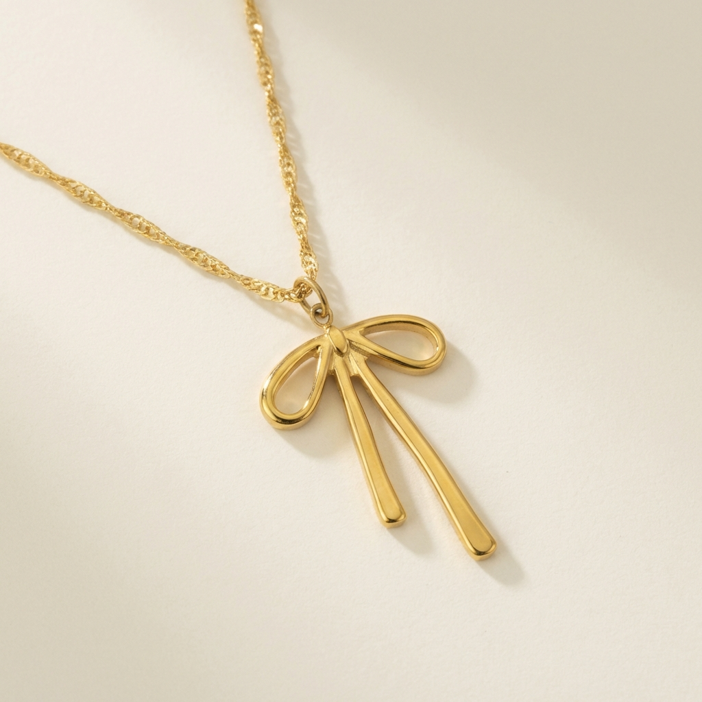 Ribbon Bow Necklace