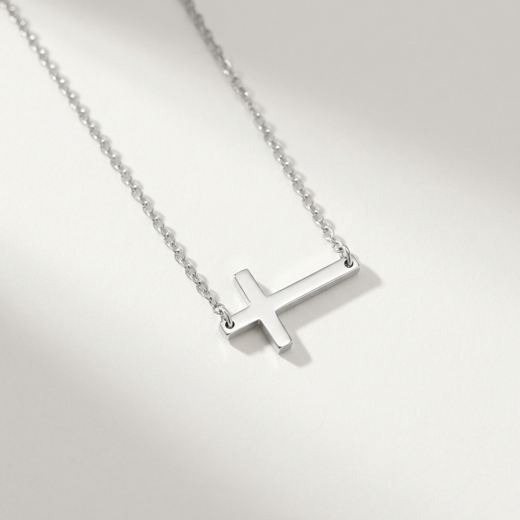 Side Cross Necklace