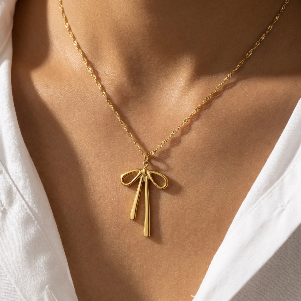 Ribbon Bow Necklace