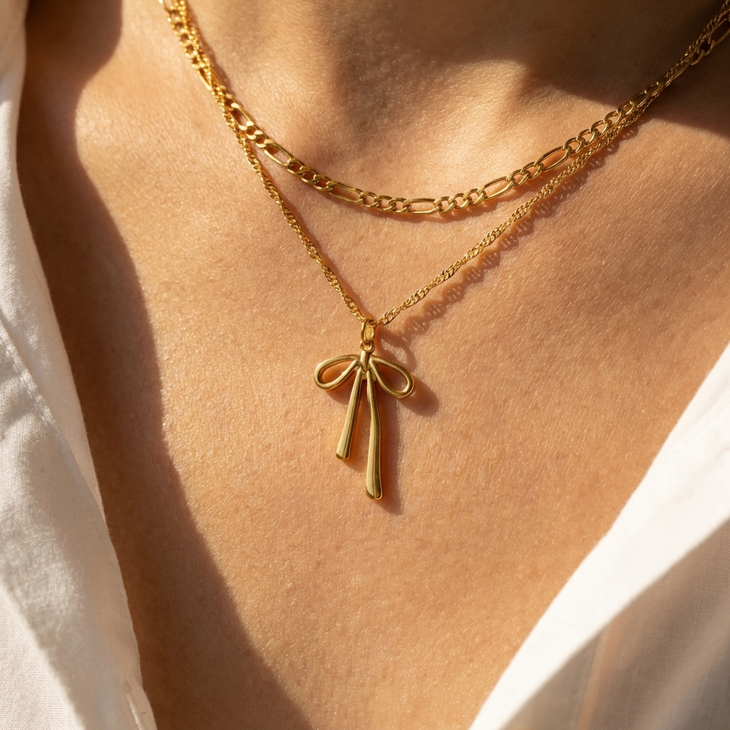 Ribbon Bow Necklace