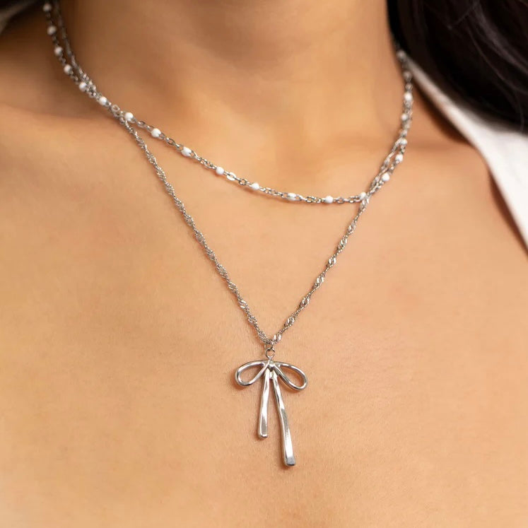 Ribbon Bow Necklace