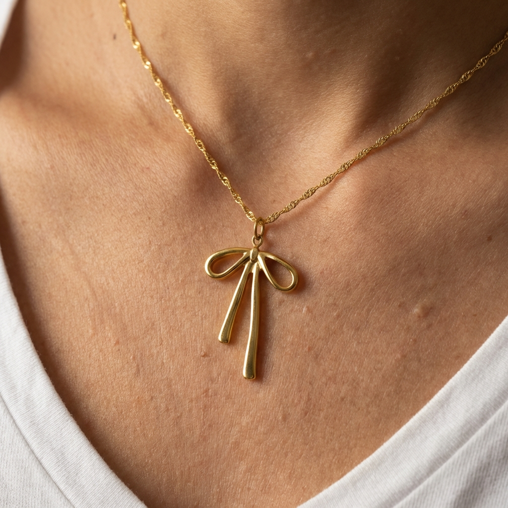 Ribbon Bow Necklace