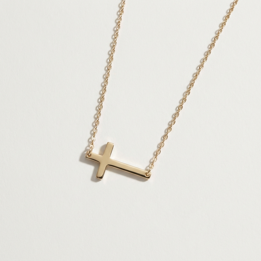 Side Cross Necklace