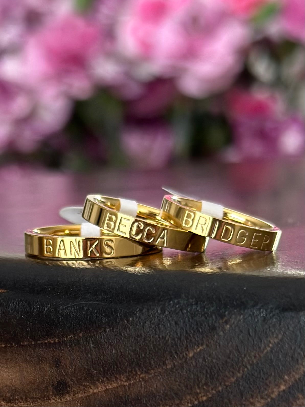 3mm Personalized Stackable Name Ring